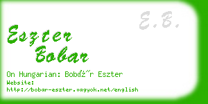 eszter bobar business card